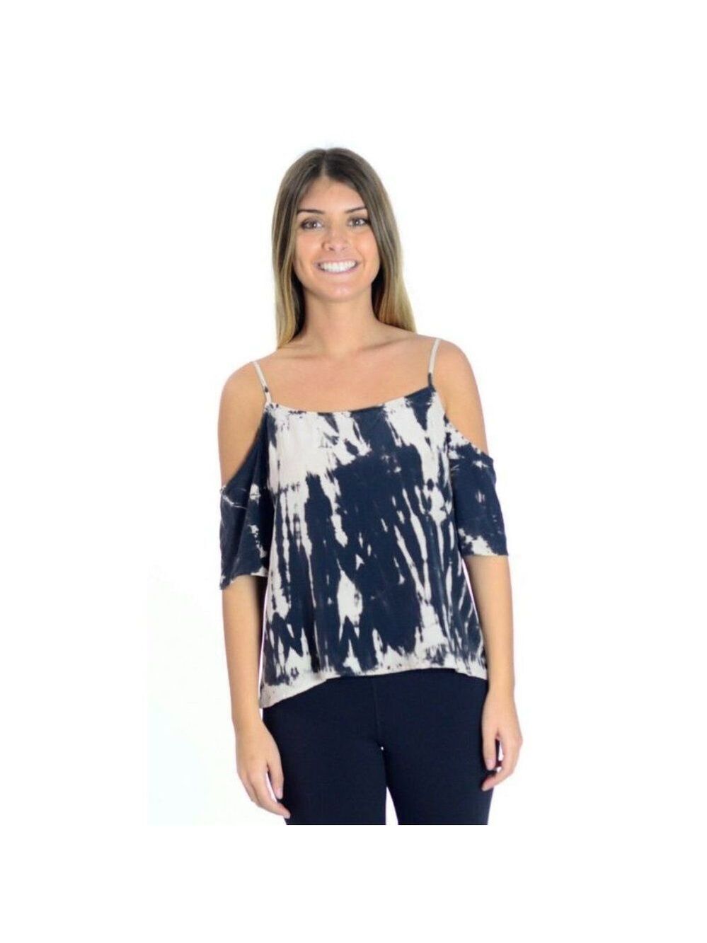 Gypsy 05 Cold Shoulder Spaghetti Tank Top Blouse L